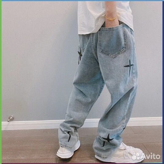 Штаны карго Y2K с крестами (Art товара: 63495)