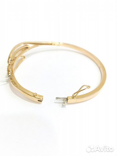 Золотой браслет с фианитом