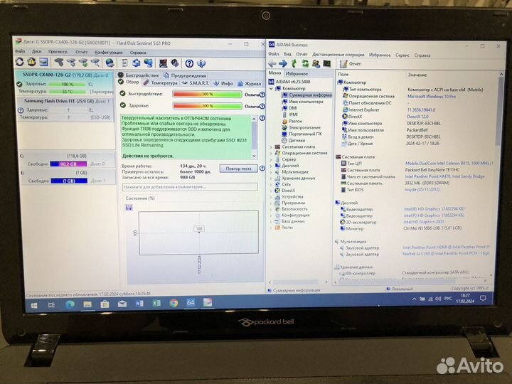 Ноутбук Packard Bell