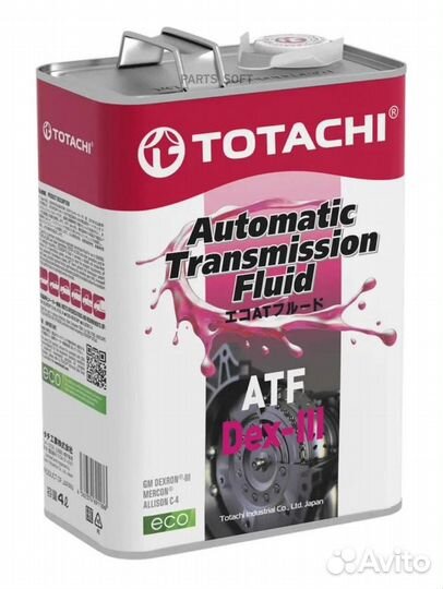 Totachi 20704 ATF Dex-III (class) 4л (авт. транс