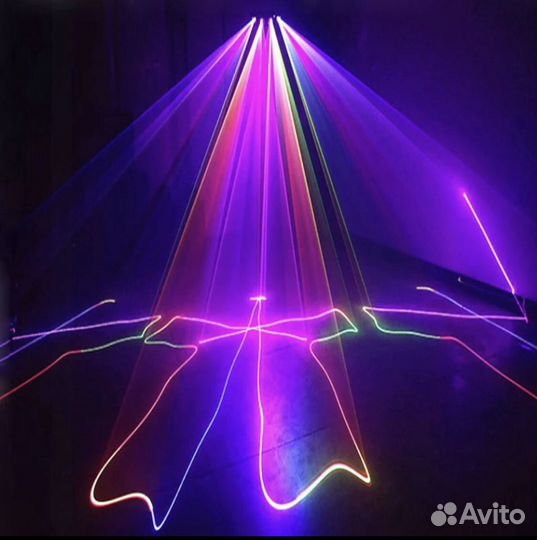 Лазер 4 в 1 светомузыка