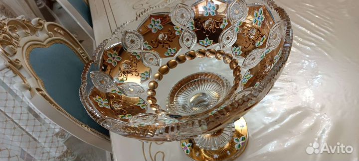 Ваза для фруктов Богемия Чехия