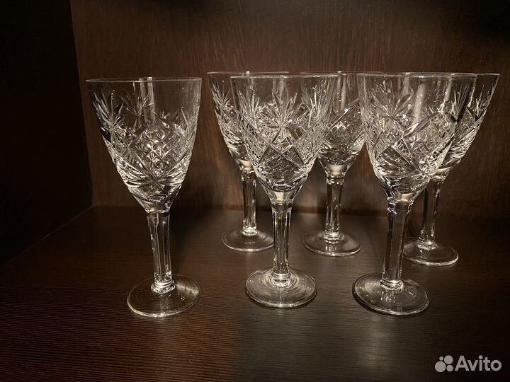 Хрустальные рюмки фужеры
