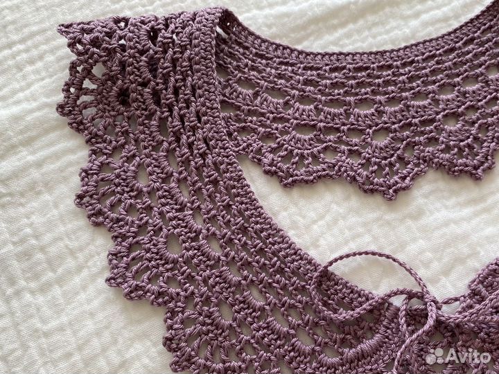 Воротник вязаный съемный