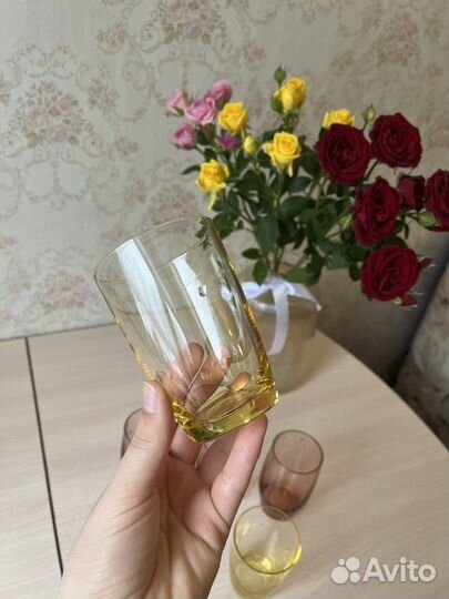 Бокалы из цветного стекла СССР