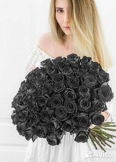 Чёрные розы Доставка цветов