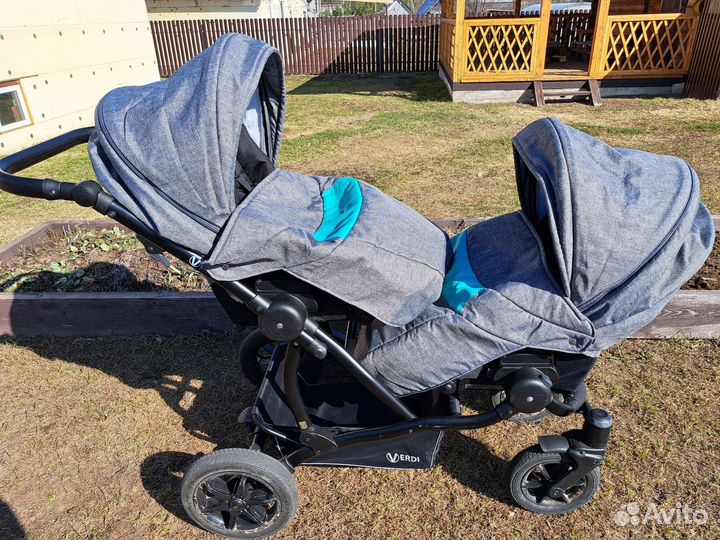 Коляска для двойни или погодок verdi for 2. 2 в 1