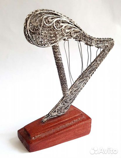 Арфа. Серебро 925 проба. Скань. СССР
