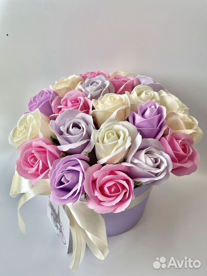 Букет из мыльных роз