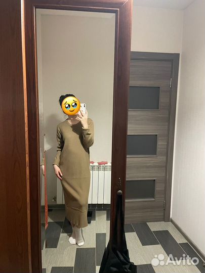 Коричневое платье лапша