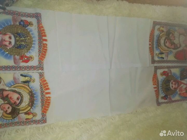 Полотенца свадебные под каравай, платочки свадебны