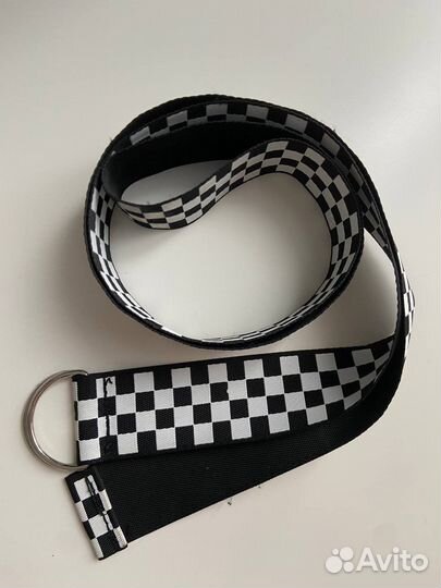 Ремень в ч/б квадрат