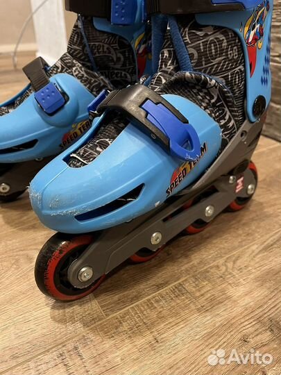 Ролики и коньки раздвижные 31-34р с защитой