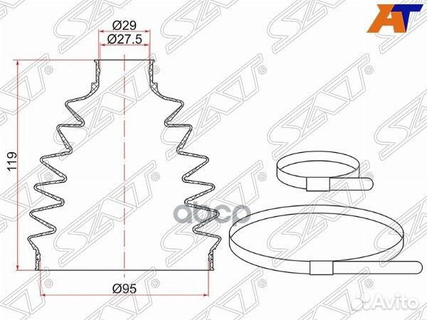Пыльник шруса наружный FR huyndai santa FE 06