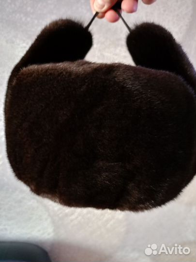 Норковая шапка мужская ушанка