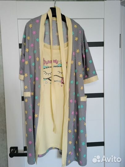 Халат и сорочка для беременных пижама