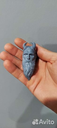 Мимир 3d модель, брелок голова