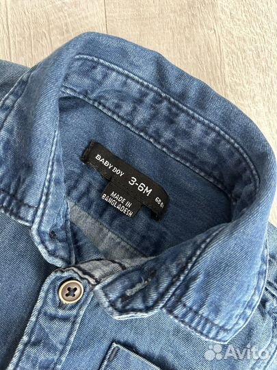 Рубашка джинсовая детская baby boy 3-6m