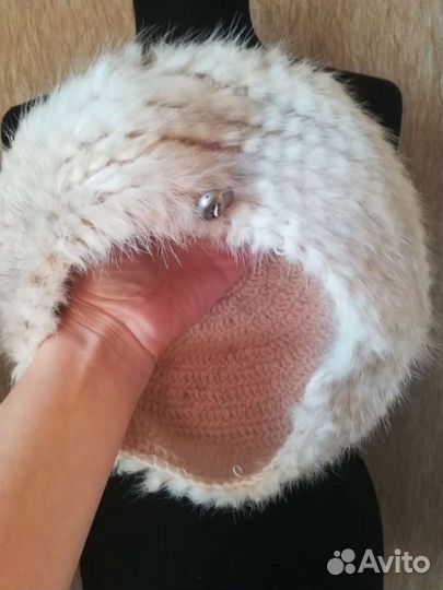 Берет вязаная норка