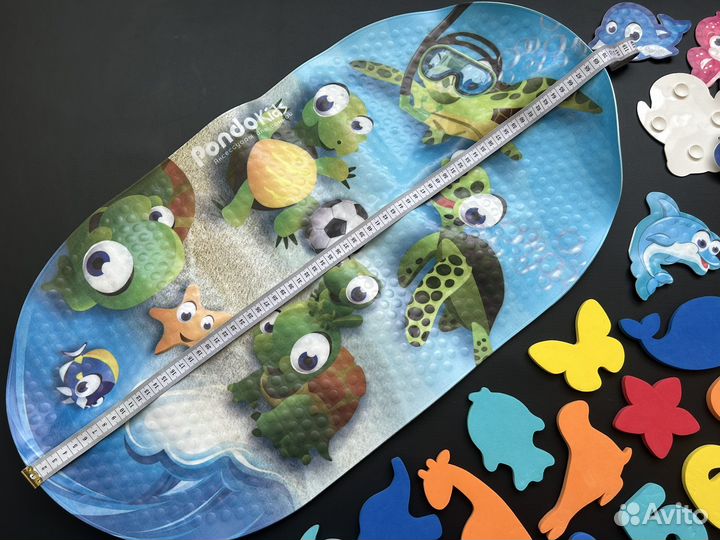 Детский противоскользящий коврик в ванну