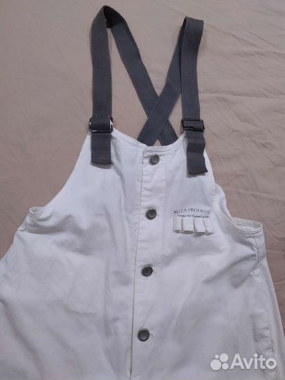 Белый летний комбинезон. Хлопок. Р.42