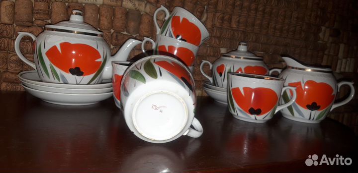 Чайный фарфоровый сервиз СССР