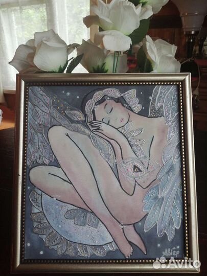 Картина батик. Ручная работа