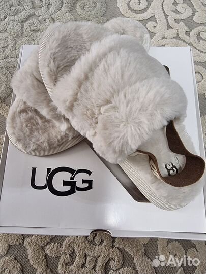 Меховые тапочки ugg детские