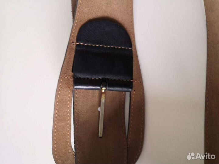 Кожаный широкий пояс, 78 см