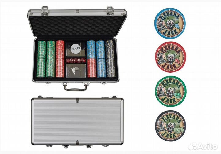 Набор для покера Nevada Jack Ceramic на 300 фишек