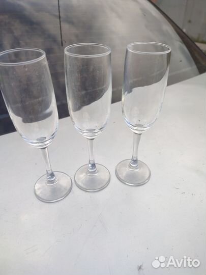Бокалы фужеры рюмки