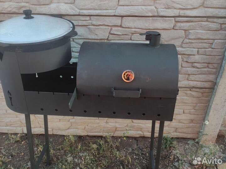 Мангал с подказаннико, с решёткой гриль, датчиком