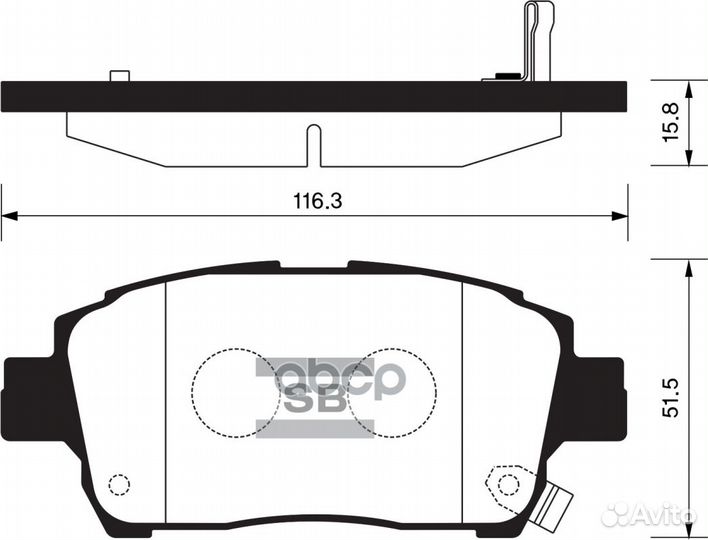 Колодки торм.пер. SP1244 Sangsin brake