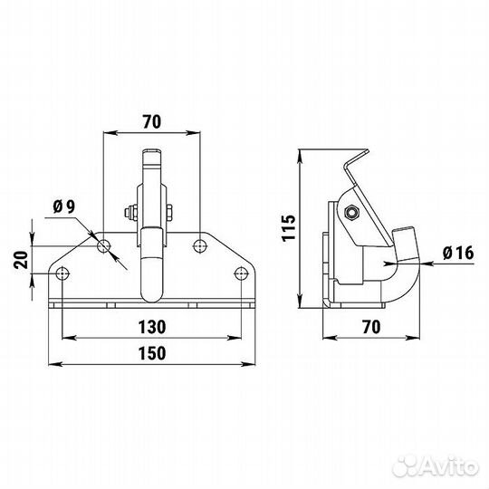 Фаркоп для снегохода Yamaha VK540 / VK PRO