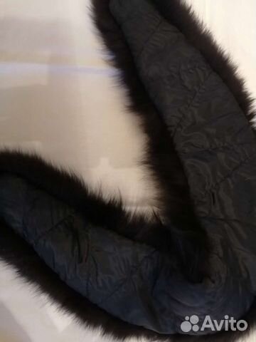 Меховой воротник песец чёрный новый