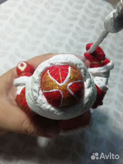 Ватная игрушка Дед мороз и Снегурочка