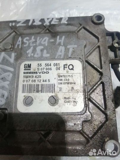 Эбу мозги на Opel Astra H, 1.8, акпп, z18xer