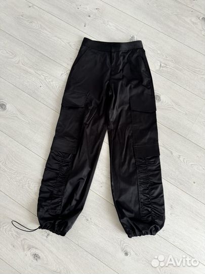 Сатиновые брюки карго zara
