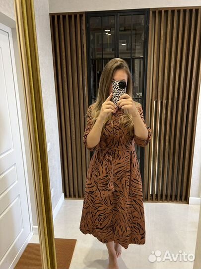 Платье миди M&S хлопковое