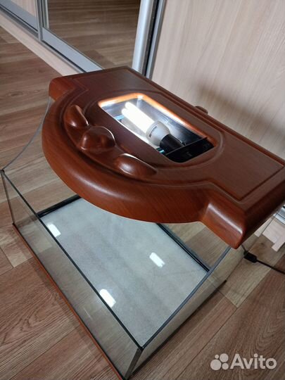 Аквариум (террариум) 50 л стеклянный с лампой