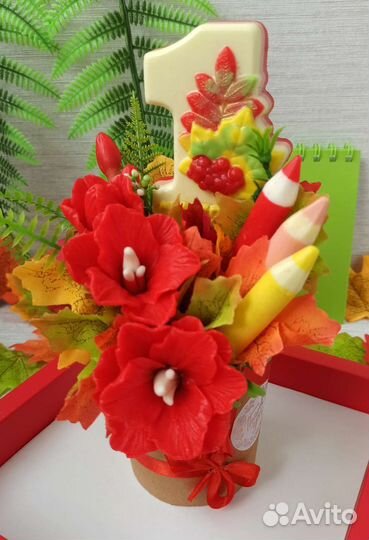 Букет на 1 сентября. Цветы из мыла