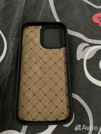 Кожаный чехол iPhone 14 pro max