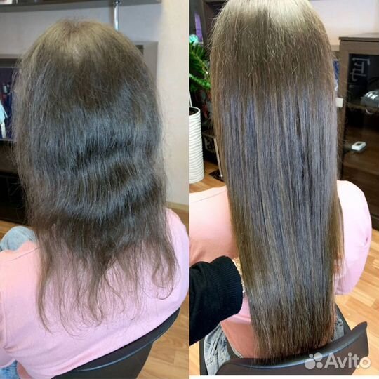 Наращивание волос, ботокс, кератин