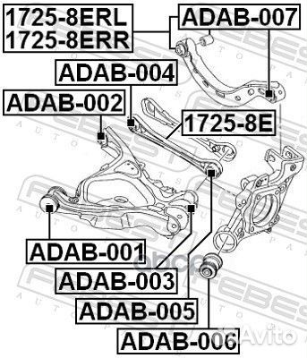 Комплект сайлентблоков audi A6/avant 2005-2011