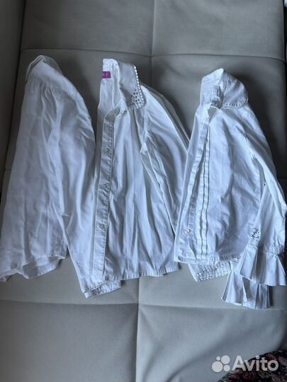 Рубашки школьные aletta, valmax, uniqlo 122/128