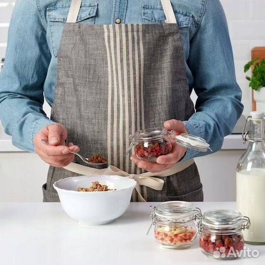 IKEA набор баночек с крышкой коркен без рисунка