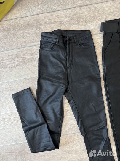 Брюки из экокожи