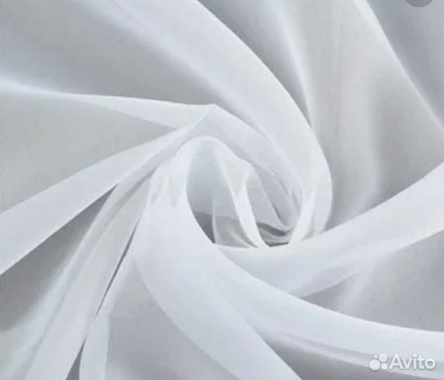 Тюль вуаль белый новый
