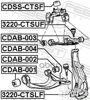 Сайлентблок переднего нижнего рычага cdab004 Fe