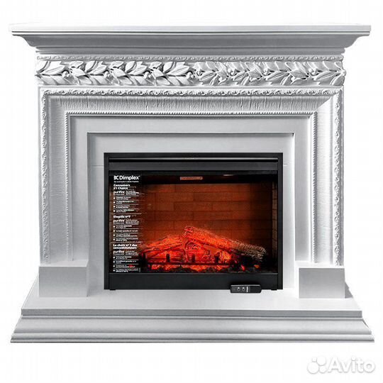 Каминокомплект Valletta - Белый с очагом Symphony